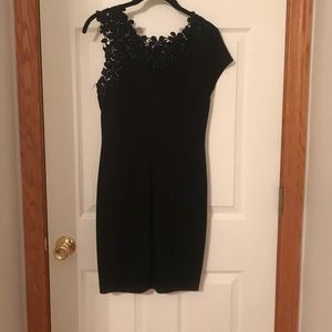 Black cut out detail dress